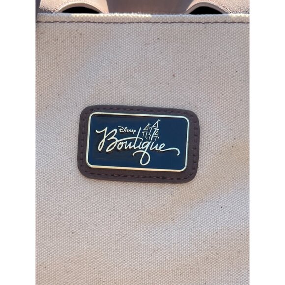 Disney Boutique Canvas & Faux Leather Embroidered Floral Tote Bag With Thumper & - Picture 3 of 10